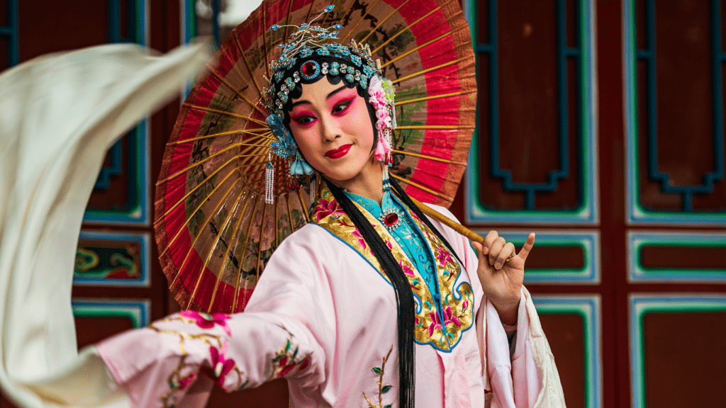 A person dressed in traditional clothing