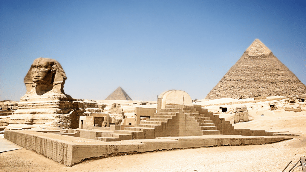 the sphinx and the pyramids of giza